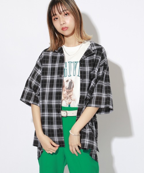 PBLIM（ページボーイリム）の「【PAGEBOYLIM】オンブレチェックシャツ（シャツ/ブラウス・レディース・ホワイト系その他/ブラック系その他・MEDIUM/LARGE）」の9枚目の写真