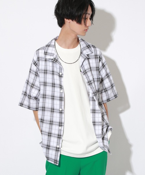 PBLIM（ページボーイリム）の「【PAGEBOYLIM】オンブレチェックシャツ（シャツ/ブラウス・レディース・ホワイト系その他/ブラック系その他・MEDIUM/LARGE）」の3枚目の写真