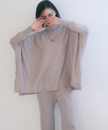 ANAYI | メリノウール天竺ハイネックポンチョ(ニット/セーター)