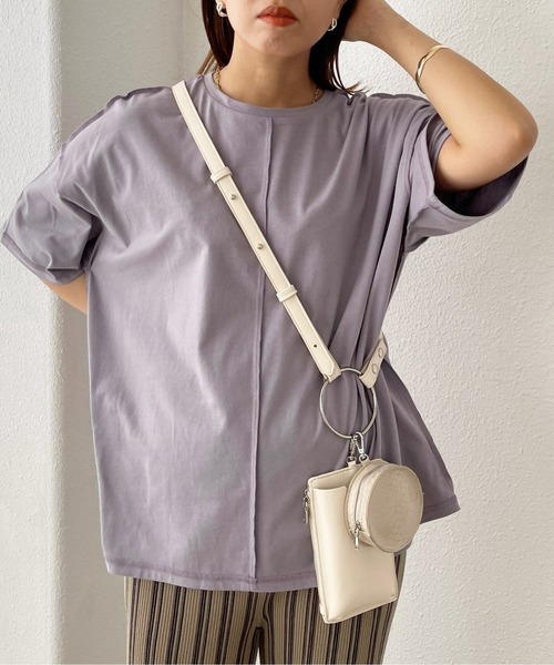 Shelly island（シェリーアイランド）の「ビッグシルエットステッチカットソー（Tシャツ/カットソー・レディース・ホワイト/チャコールグレー/パープル・FREE）」の15枚目の写真