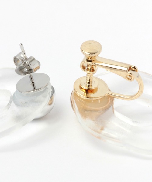 Heather（ヘザー）の「クリアサークルイヤー 216266（イヤリング・レディース・シルバー/ゴールド/ゴールド系その他/シルバー系その他・ONE SIZE）」の5枚目の写真