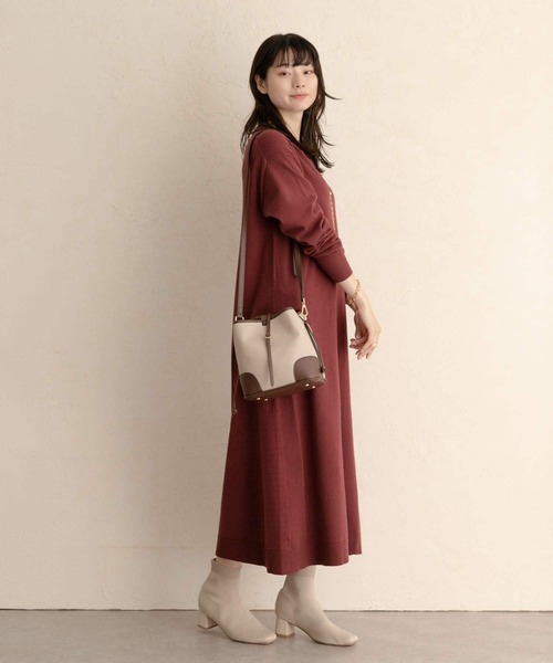 RODE SKO（ロデスコ）の「IMELDA ハンドルバイカラーミニバッグ（ショルダーバッグ・レディース・ホワイト/ベージュ/ブラウン/アイボリー・ONE）」の5枚目の写真