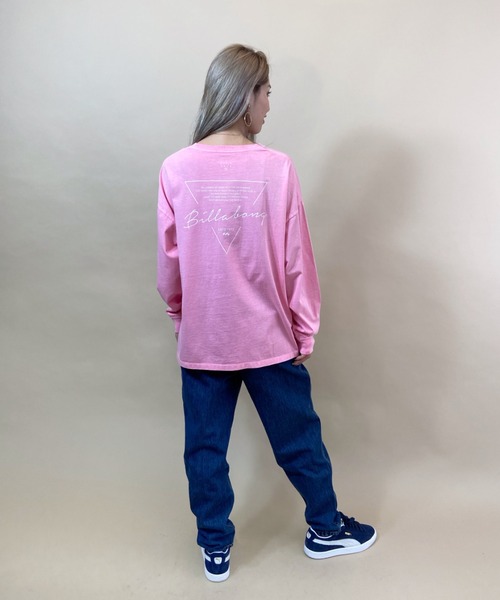 BILLABONG（ビラボン）の「BILLABONG/ビラボン ビッグシルエット バックプリントロンT BB014-052（Tシャツ/カットソー・レディース・ホワイト/ピンク/ブラウン/ブラック・M/L）」の15枚目の写真