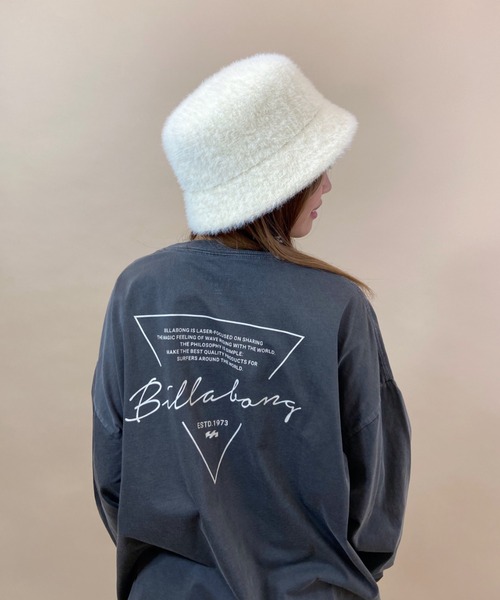 BILLABONG（ビラボン）の「BILLABONG/ビラボン ビッグシルエット バックプリントロンT BB014-052（Tシャツ/カットソー・レディース・ホワイト/ピンク/ブラウン/ブラック・M/L）」の11枚目の写真