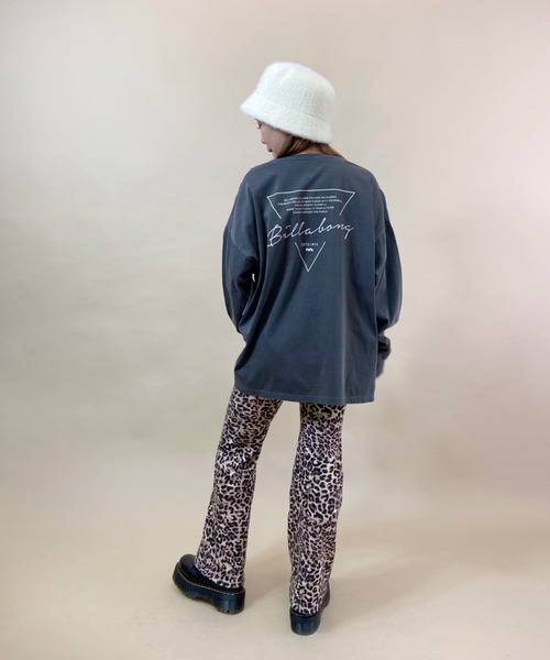 BILLABONG（ビラボン）の「BILLABONG/ビラボン ビッグシルエット バックプリントロンT BB014-052（Tシャツ/カットソー・レディース・ホワイト/ピンク/ブラウン/ブラック・M/L）」の17枚目の写真