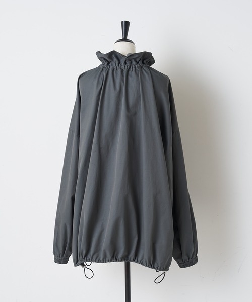BEARDSLEY（ビアズリー）の「衿ギャザーシャツブルゾン（ブルゾン・レディース・カーキ/ブラック・FREE）」の3枚目の写真