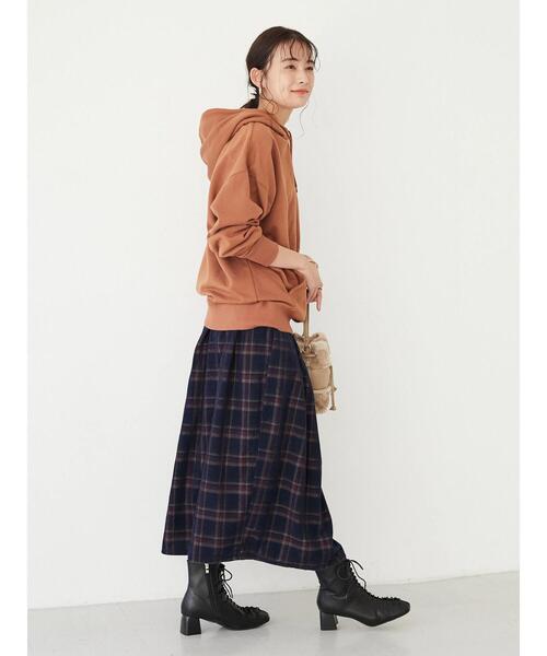 CRAFT STANDARD BOUTIQUE(クラフトスタンダードブティック)の「裏起毛ジェンダーレスパーカー *(パーカー・レディース・ライトグレー/パープル/オレンジ/ライトベージュ/ピンク・M/L/LL)」の16枚目の写真