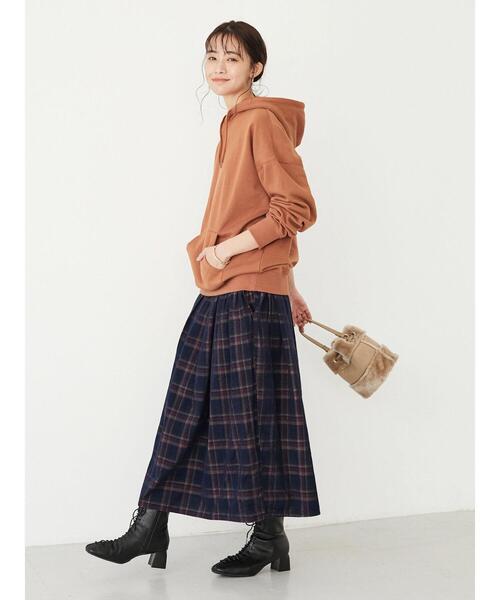 CRAFT STANDARD BOUTIQUE(クラフトスタンダードブティック)の「裏起毛ジェンダーレスパーカー *(パーカー・レディース・ライトグレー/パープル/オレンジ/ライトベージュ/ピンク・M/L/LL)」の17枚目の写真