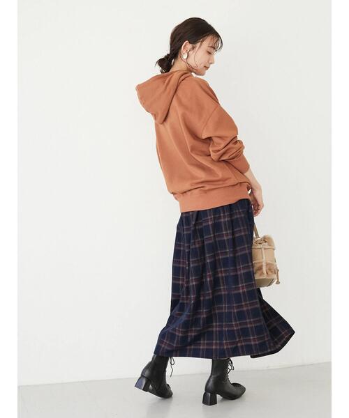 CRAFT STANDARD BOUTIQUE(クラフトスタンダードブティック)の「裏起毛ジェンダーレスパーカー *(パーカー・レディース・ライトグレー/パープル/オレンジ/ライトベージュ/ピンク・M/L/LL)」の18枚目の写真