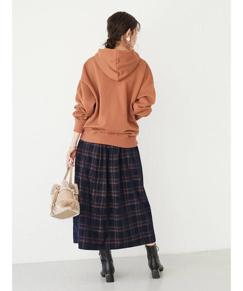 CRAFT STANDARD BOUTIQUE(クラフトスタンダードブティック)の「裏起毛ジェンダーレスパーカー *(パーカー・レディース・ライトグレー/パープル/オレンジ/ライトベージュ/ピンク・M/L/LL)」の19枚目の写真