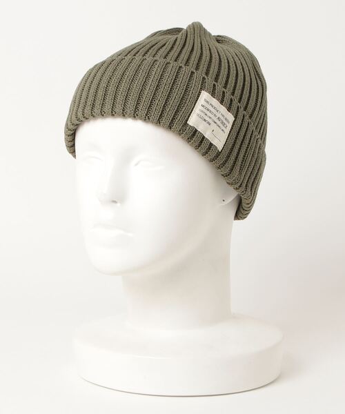 AVIREX（アヴィレックス）の「コットン ワッチ キャップ / COTTON WATCH CAP / アヴィレックス / AVIREX（ニットキャップ/ビーニー・レディース・オフホワイト/ブラウン/オリーブ/ブラック・FREE）」の4枚目の写真