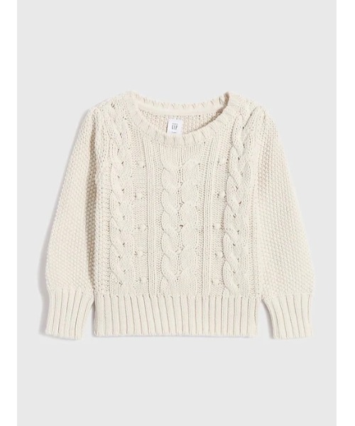 GAP（ギャップ）の「アランセーター (幼児)（ニット/セーター・キッズ・アイボリー/ピンク・5 YRS/2 YRS/4 YRS/3 YRS）」の3枚目の写真
