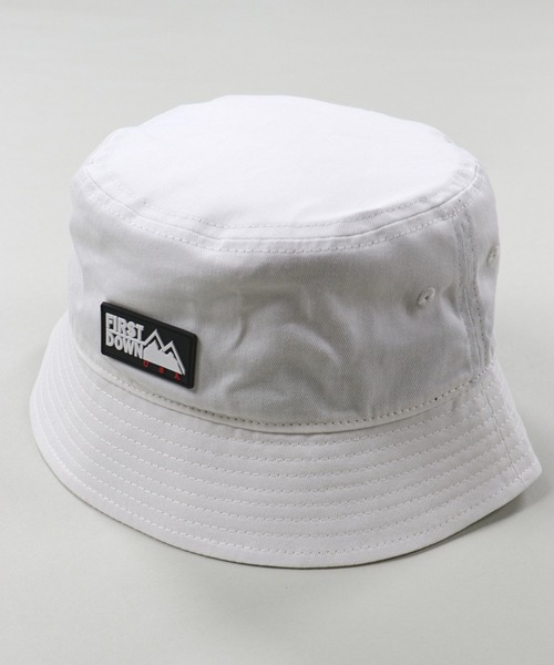 FIRST DOWN（ファーストダウン）の「【FIRST DOWN / ファーストダウン】ロゴデザイン バケットハット（ハット・メンズ・ホワイト/ブラック・ONESIZE）」の2枚目の写真