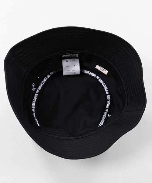 FIRST DOWN（ファーストダウン）の「【FIRST DOWN / ファーストダウン】ロゴデザイン バケットハット（ハット・メンズ・ホワイト/ブラック・ONESIZE）」の7枚目の写真