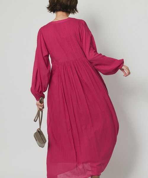 RIVE DROITE（リヴドロワ）の「【beej(ビージ)】ピンタックドレス（ワンピース・レディース・チャコールグレー/ピンク・FREE）」の14枚目の写真