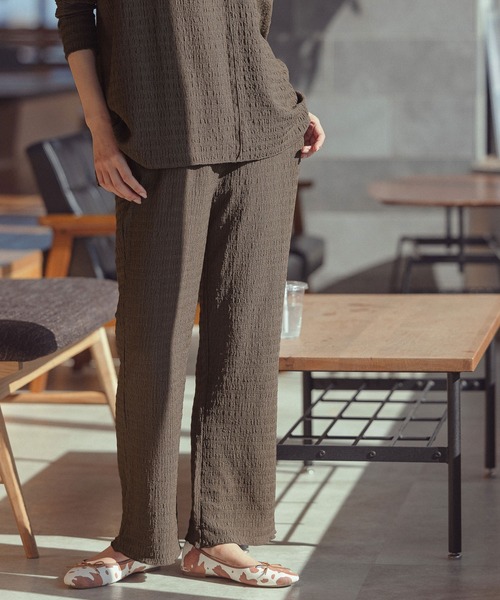 GLOBAL WORK(グローバルワーク)の「ワッシャリラックスパンツ/217232(その他パンツ・レディース・オフホワイト/グリーン/ブラック・LARGE/MEDIUM)」の3枚目の写真