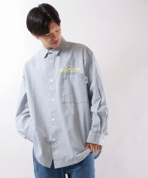 MISHKA（ミシカ）の「【MISHKA】キープウォッチプリント ビッグシャツ（シャツ/ブラウス・メンズ・マルチ・L/M）」の4枚目の写真