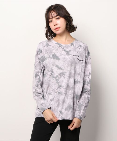 ROXY（ロキシー）の「ロキシー ROXY ON MY MIND L/S TEE（Tシャツ/カットソー・レディース・グレー/ホワイト・S/L/M）」の2枚目の写真