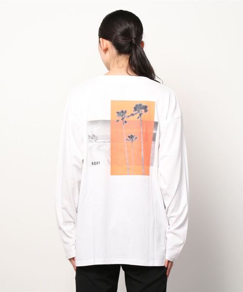 ROXY（ロキシー）の「ロキシー ROXY ON MY MIND L/S TEE（Tシャツ/カットソー・レディース・グレー/ホワイト・S/L/M）」の4枚目の写真