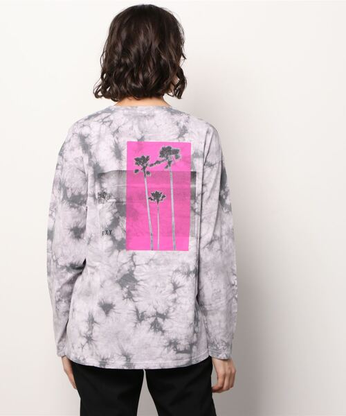 ROXY（ロキシー）の「ロキシー ROXY ON MY MIND L/S TEE（Tシャツ/カットソー・レディース・グレー/ホワイト・S/L/M）」の3枚目の写真