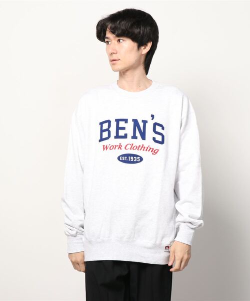 Ben Davis トップス ベンデイビス スウェット Letteredロゴ 刺繍 クルーネック スウェット スウェット Ben Ben Davis ベンデイビス のファッション