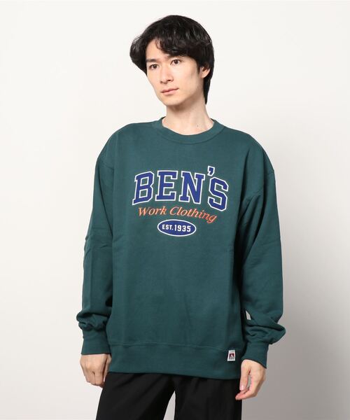 BEN DAVIS（ベンデイビス）の「【BEN DAVIS/ベンデイビス】 LETTEREDロゴ 刺繍 クルーネック スウェット（スウェット・メンズ・ライトグレー/ダークグリーン/パープル/ワイン・M/L/XL）」の15枚目の写真