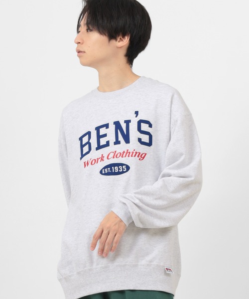 BEN DAVIS（ベンデイビス）の「【BEN DAVIS/ベンデイビス】 LETTEREDロゴ 刺繍 クルーネック スウェット（スウェット・メンズ・ライトグレー/ダークグリーン/パープル/ワイン・M/L/XL）」の16枚目の写真
