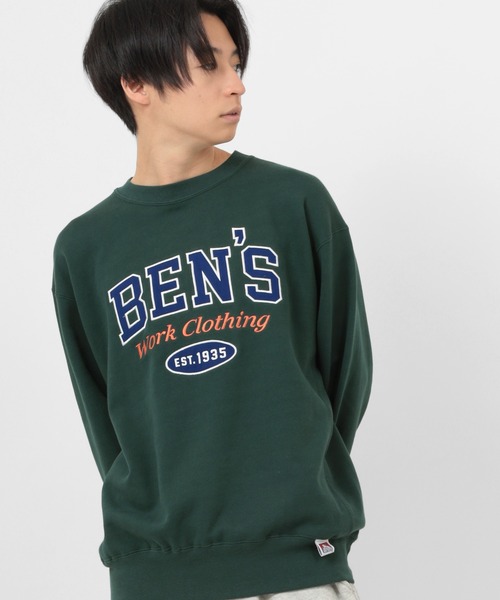 BEN DAVIS（ベンデイビス）の「【BEN DAVIS/ベンデイビス】 LETTEREDロゴ 刺繍 クルーネック スウェット（スウェット・メンズ・ライトグレー/ダークグリーン/パープル/ワイン・M/L/XL）」の17枚目の写真