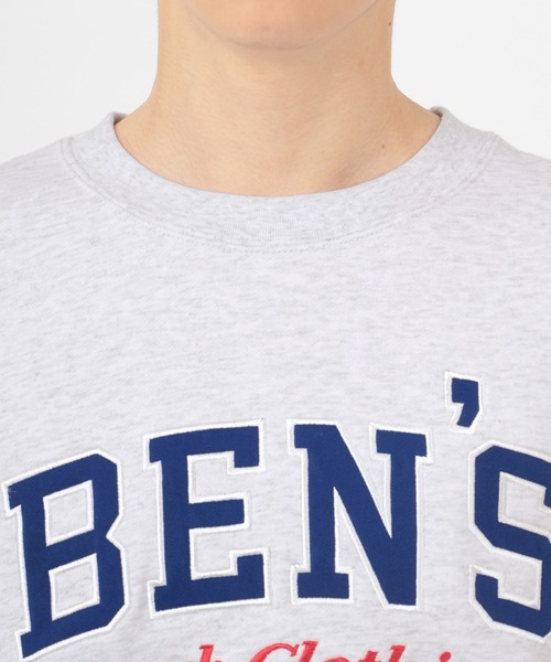 BEN DAVIS（ベンデイビス）の「【BEN DAVIS/ベンデイビス】 LETTEREDロゴ 刺繍 クルーネック スウェット（スウェット・メンズ・ライトグレー/ダークグリーン/パープル/ワイン・M/L/XL）」の22枚目の写真