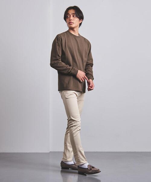 UNITED ARROWS（ユナイテッドアローズ）の「＜UNITED ARROWS＞ ヘビーコットン ロングスリーブ Tシャツ（Tシャツ/カットソー・メンズ・ブラック/ホワイト/ブラウン・L/S/M/XL）」の8枚目の写真