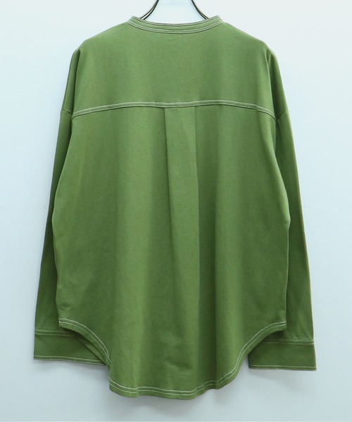 HER CLOSET(ハークローゼット)の「【shemoshelly】コットン100%ステッチプルオーバー(Tシャツ/カットソー・レディース・ブラック/グリーン/アイボリー・M)」の22枚目の写真