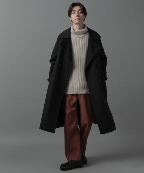 HARE（ハレ）の「ツイルトレンチコート(HARE)（トレンチコート・メンズ・ブラック/ベージュ・SMALL/MEDIUM）」の10枚目の写真