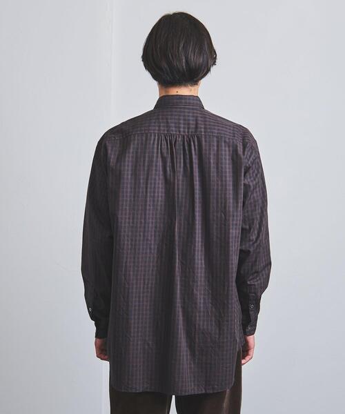 FUJITO(フジト)の「<FUJITO(フジト)> チェック ビッグシルエット シャツ(シャツ/ブラウス・メンズ・ネイビー・1/2/3)」の4枚目の写真