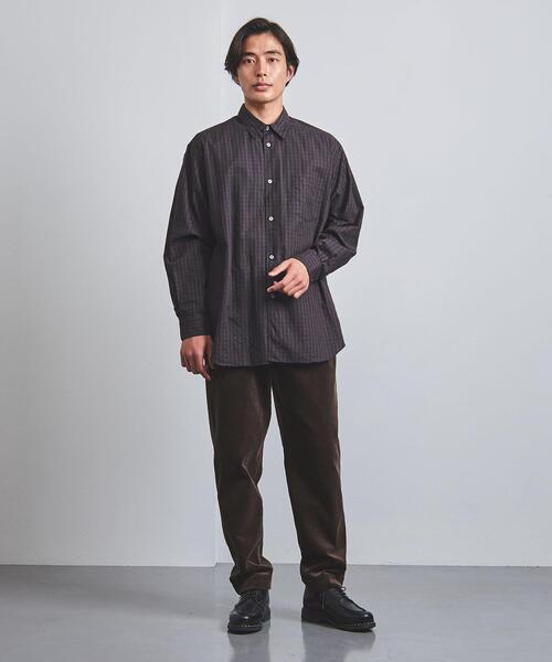 FUJITO(フジト)の「<FUJITO(フジト)> チェック ビッグシルエット シャツ(シャツ/ブラウス・メンズ・ネイビー・1/2/3)」の8枚目の写真
