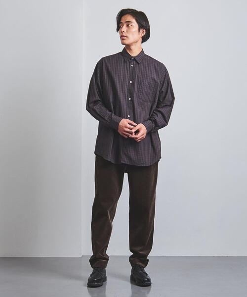 FUJITO(フジト)の「<FUJITO(フジト)> チェック ビッグシルエット シャツ(シャツ/ブラウス・メンズ・ネイビー・1/2/3)」の9枚目の写真
