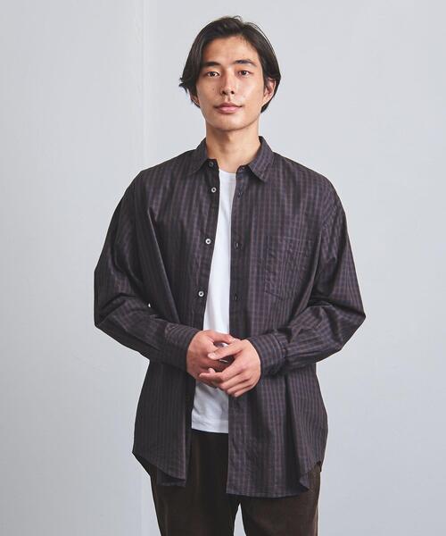 FUJITO(フジト)の「<FUJITO(フジト)> チェック ビッグシルエット シャツ(シャツ/ブラウス・メンズ・ネイビー・1/2/3)」の10枚目の写真