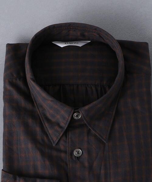 FUJITO(フジト)の「<FUJITO(フジト)> チェック ビッグシルエット シャツ(シャツ/ブラウス・メンズ・ネイビー・1/2/3)」の14枚目の写真