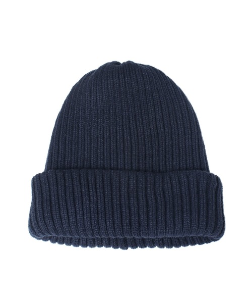 14+（イチヨンプラス）の「二重シンプルニットワッチ（ニットキャップ/ビーニー・レディース・ブラック/ベージュ/ネイビー/グレー・FREE）」の7枚目の写真