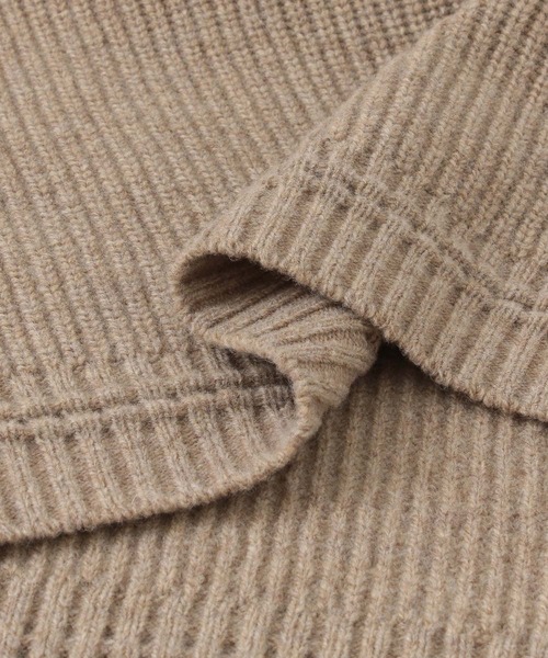 URBAN RESEARCH Sonny Label（アーバンリサーチサニーレーベル）の「リッチソフトウール畦編みタートルネックニット（ニット/セーター・メンズ・オフホワイト/ブラック/グレー/ベージュ/オレンジ・MEDIUM/LARGE）」の9枚目の写真