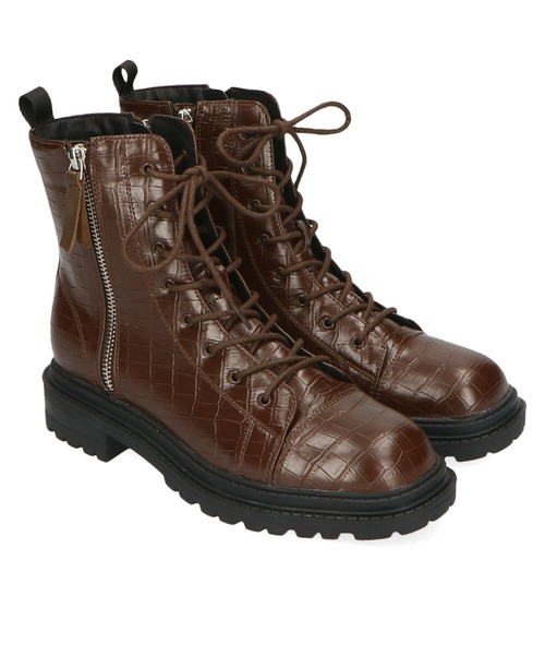 ORiental TRaffic(オリエンタルトラフィック)の「厚底型押しレースアップブーツ 15404(ブーツ・レディース・ブラック/ブラウン・SS/S/M/L/LL/3L)」の18枚目の写真