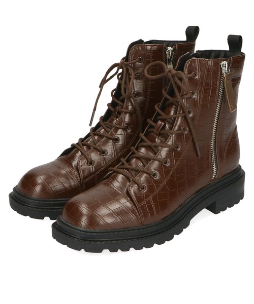 ORiental TRaffic(オリエンタルトラフィック)の「厚底型押しレースアップブーツ 15404(ブーツ・レディース・ブラック/ブラウン・SS/S/M/L/LL/3L)」の19枚目の写真