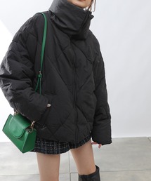 BIGダイヤキルティング中綿ジャケット