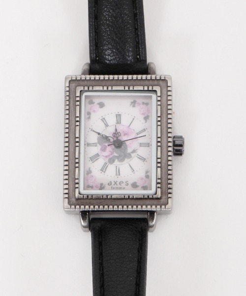 axes femme（アクシーズファム）の「額縁風フラワー柄腕時計（アナログ腕時計・レディース・ゴールド/シルバー・MEDIUM）」の8枚目の写真