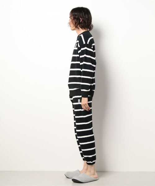 Psycho Bunny メンズ ボア ワンポイント ボーダー柄 セットアップ ルームウェア