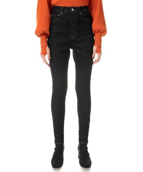 SLY（スライ）の「Lycra HW SLIM PT-A ライクラ ハイウエスト スリム デニムパンツ（デニムパンツ・レディース・ブルー・22inch/25inch/26inch/24inch/23inch）」の4枚目の写真