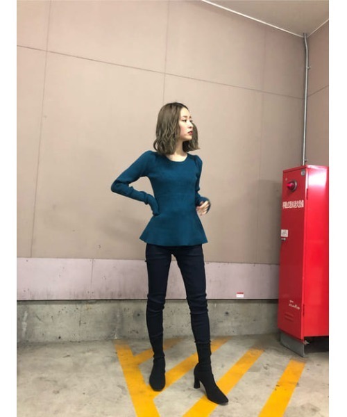 SLY（スライ）の「Lycra HW SLIM PT-A ライクラ ハイウエスト スリム デニムパンツ（デニムパンツ・レディース・ブルー・22inch/25inch/26inch/24inch/23inch）」の19枚目の写真