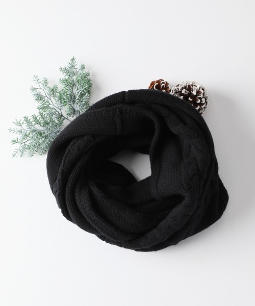 Paul Smith COLLECTION（ポールスミスコレクション）の「ケーブルニット スヌード / 214562 FS（マフラー・メンズ・ブラック・FREE）」の7枚目の写真