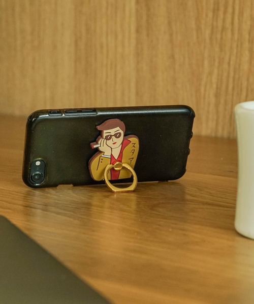 ニューレトロ スマートフォンリング スマホ スタンド 映画