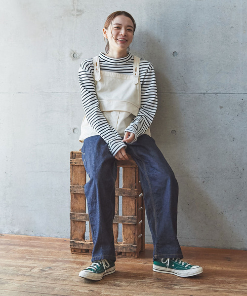 PAR ICI KLASSISK（パーリッシィクラシスク）の「フレンチワーカーサージ ワークベスト（ベスト・レディース・アイボリー/ブルー・FREE）」の9枚目の写真