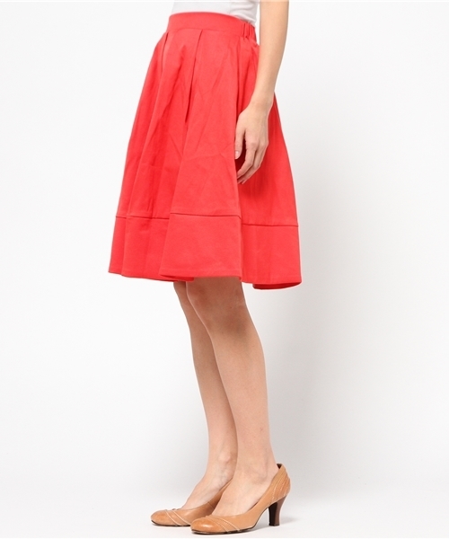 Chico（チコ）の「グログランミモレSK（スカート・レディース・レッド/ブラック系その他/ベージュ・FREE）」の6枚目の写真